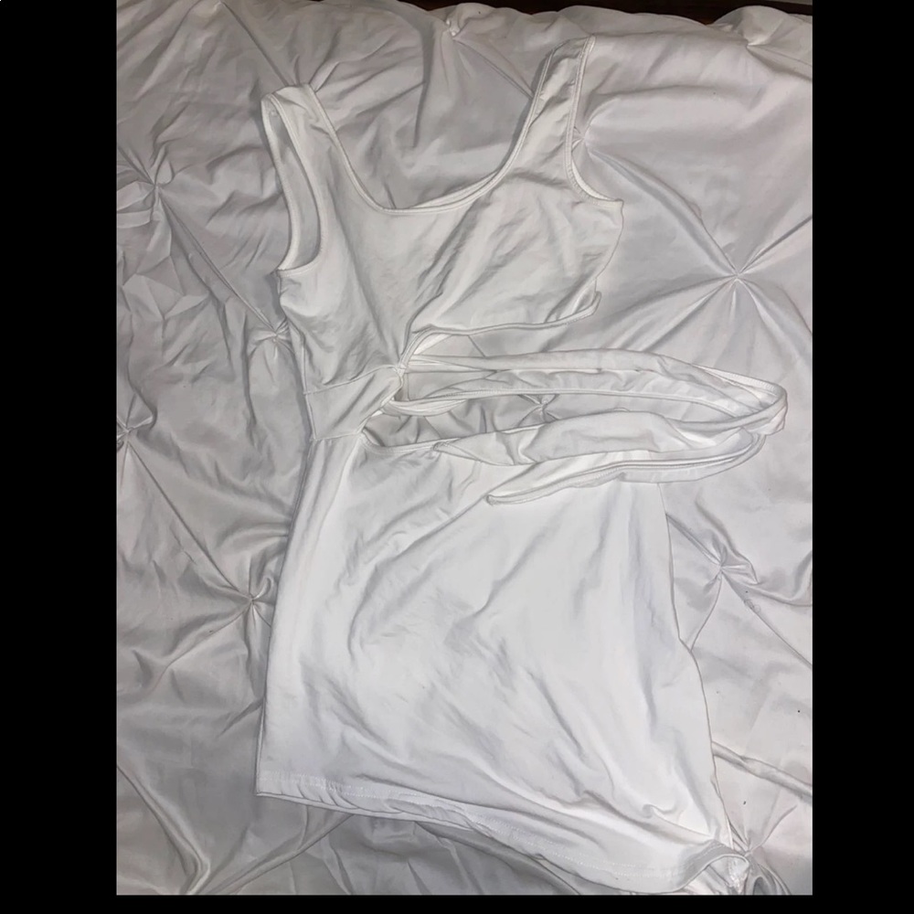 White Cut Out Dress